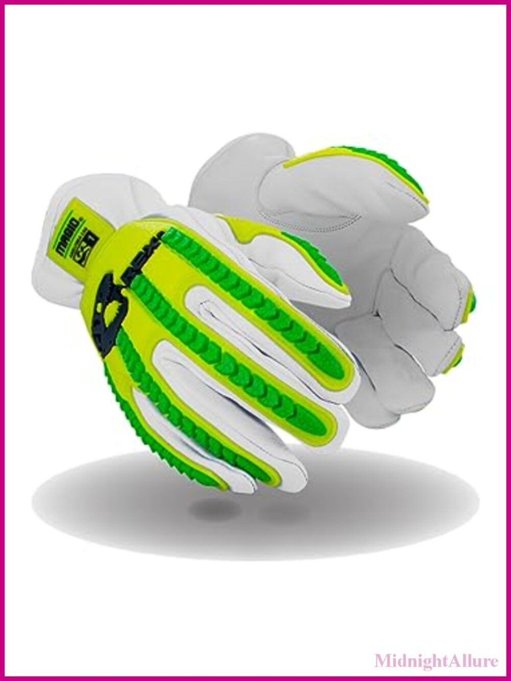Goatskin Leather Driver Impact Gloves Gunn Cut ANSI A1 Work Safety